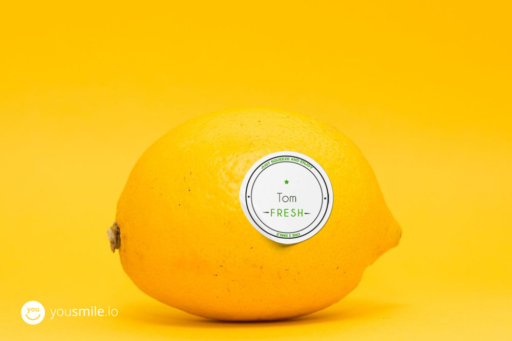 Lemon image personalised for Tom